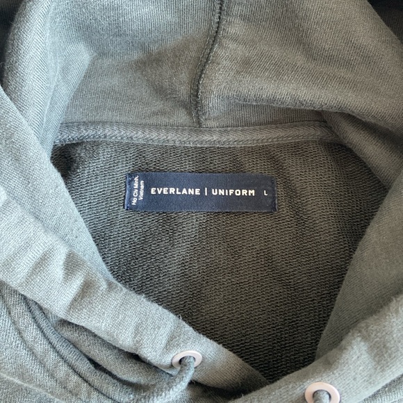 Everlane 100% Cotton hoodie special green color - Picture 3 of 4